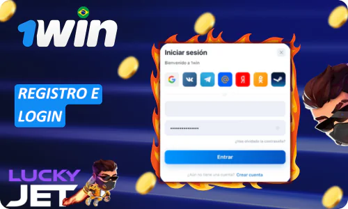 Como registrar no app Lucky Jet 1Win