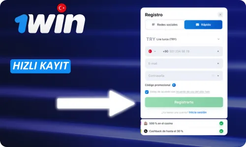 1Win kayıt Türkiye