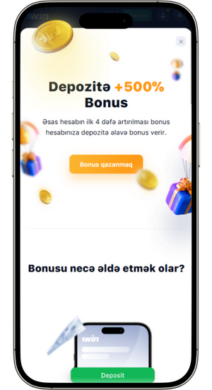 1Win-də depozit üçün 500% xoş gəldin bonusu