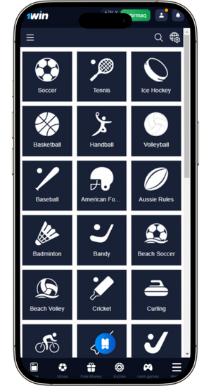 1Win-də mərclər üçün idman kateqoriyaları