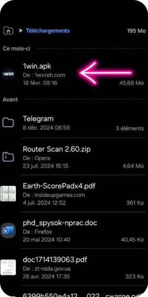Installation de l’application