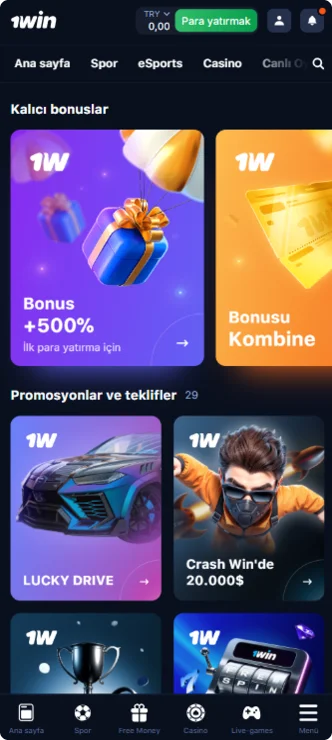 Bonuslar 1Win APK