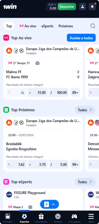 Esportes 1Win APK