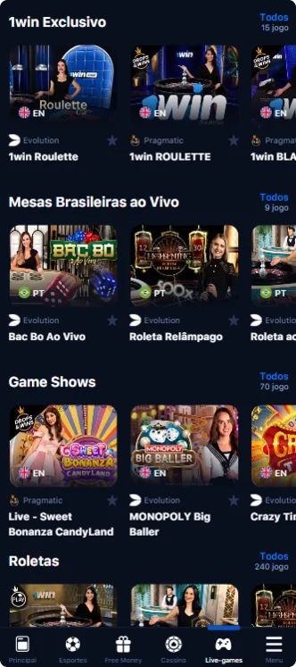 Live-games 1Win APK