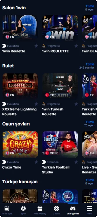 Live-games 1Win APK
