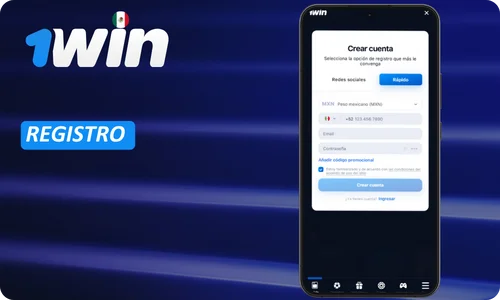 Registro en la 1win APK